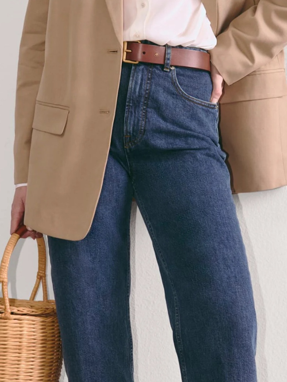 Everlane Straight Leg Jeans in Dark Blue Denim size 30